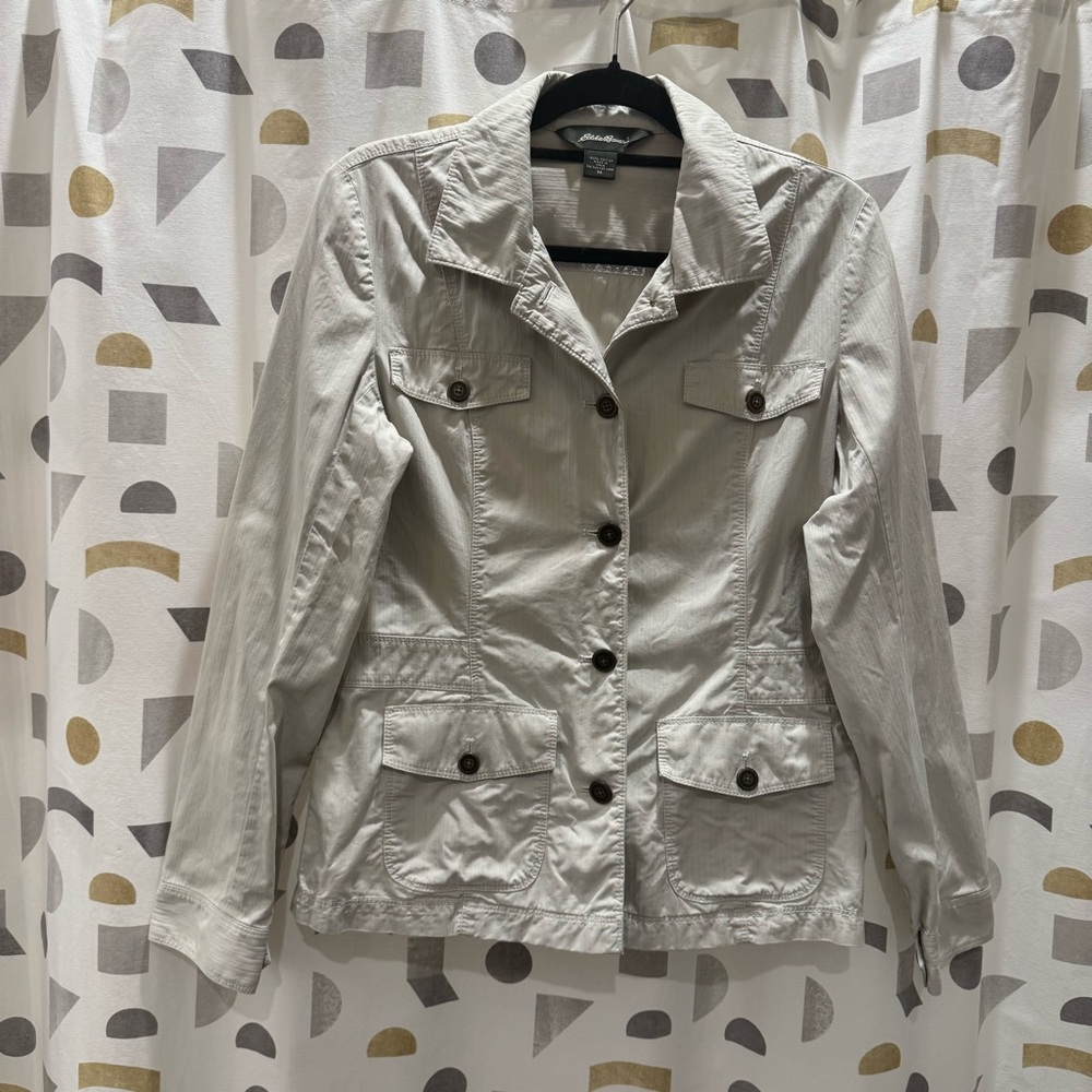Eddie Bauer Women's Khaki Twill Utility Jacket